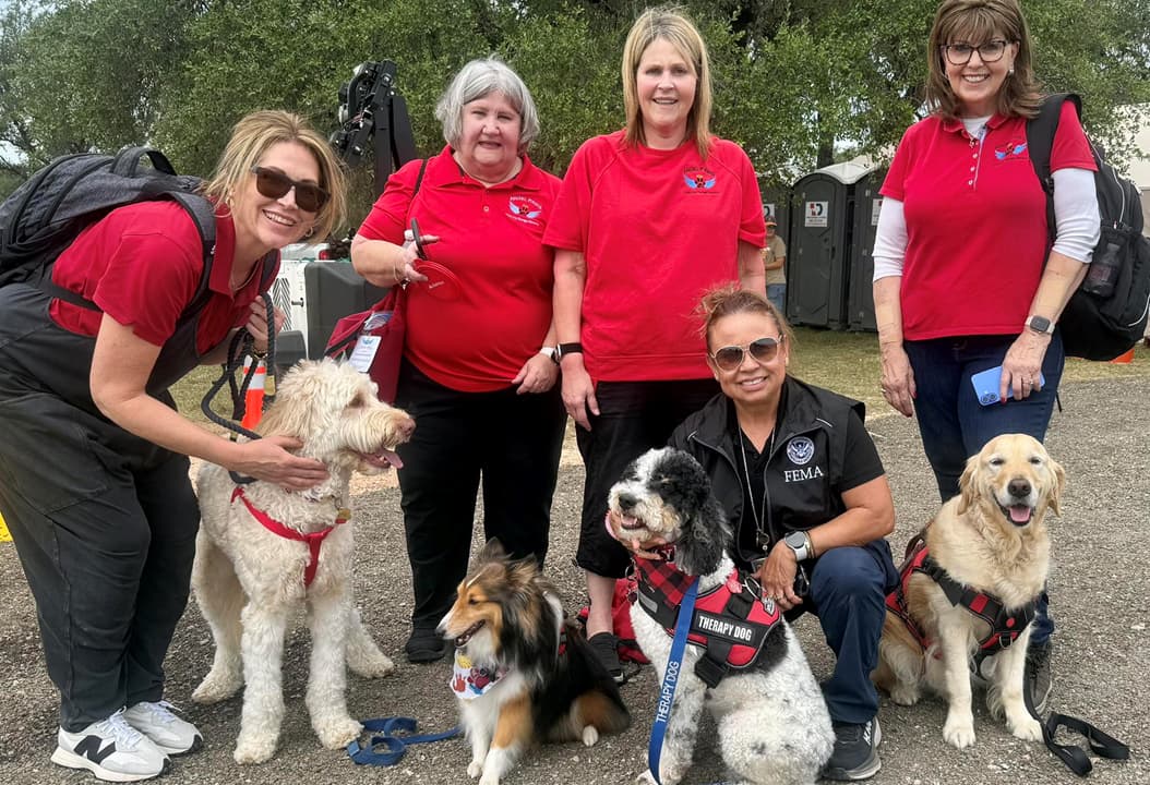 Angel Paws team in Kerrville flood response