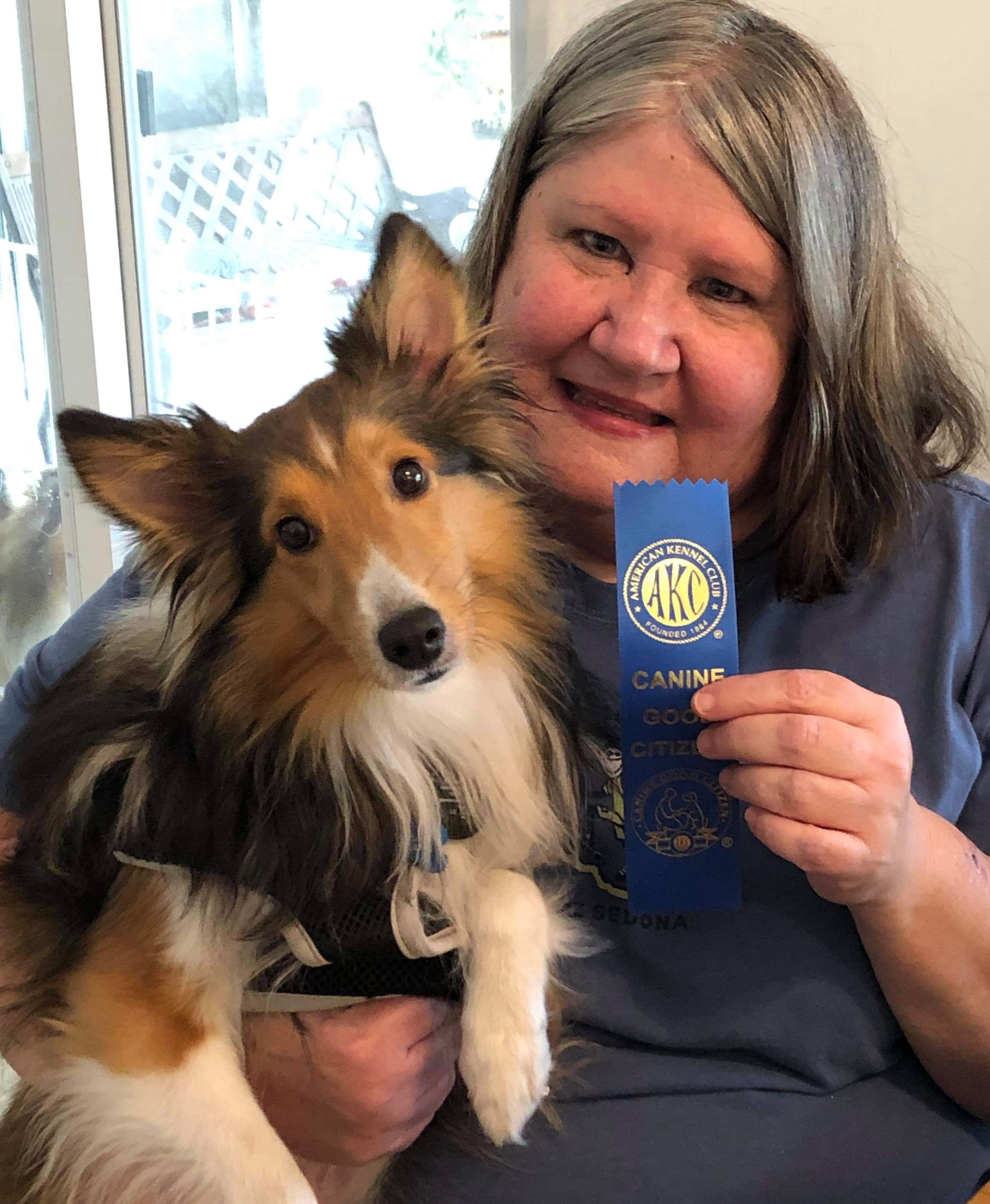 Sam, Angel Paws therapy dog